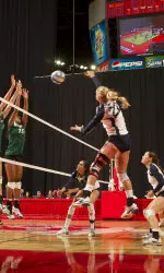 Outside hitter Marissa Brand recorded a team best 20 kills in the Bulldogs, 3-2, win over UCSB.