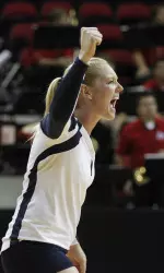 Junior Korrin Wild recorded a double-double with 19 kills and 15 digs in the Bulldogs 3-2 win over Fresno Pacific.