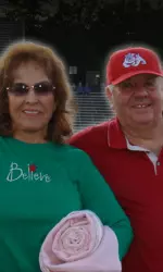 Carmen (left) and Rico (right) have gone to the 'moon and back three times' to support their Bulldogs.