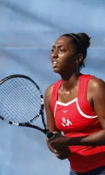 Senior Melissa McQueen teamed with Anne Susdorf to claim the deciding match in doubles vs. UNLV