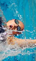 Alex Madsen and the Bulldogs will swim against SJSU this Saturday.