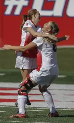 Senior Megan Mossman scored her first goal of the season against the Broncos.