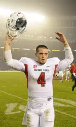 <B><I>Not only does Derek Carr excel on the football field, where he has guided Fresno State to a 7-0 record and No. 16 national ranking, but he shines off of it in the classroom and in the community</B></I>