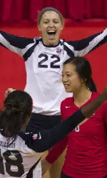 Senior outside hitter Marissa Brand logged her second-highest hitting mark of 2013 (.444) and her fifth +.300 total of 2013.