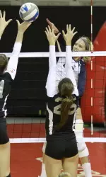 Marissa Brand logged her 17th double-digit kill figure of the season.