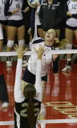 Senior and All-MW outside hitter Korrin Wild posted a season high hitting mark of .438, while her 16 kills was a three-set team season high.