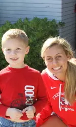 The Lacrosse team exchanged Valentines with their Kindergarten pen pals.