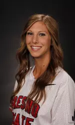 Sophomore Brenna Moss hit her third triple of the year against USD.