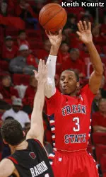 Junior Kevin Olekaibe and the Fresno State men's basketball team head to Las Vegas with a NCAA Tournament bid up for grabs.