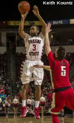 Junior Kevin Olekaibe returns home to Las Vegas as the Bulldogs have a chance to lock up the No. 7 seed with a win over UNLV.