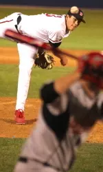 Right-hander Garrett Mundell threw for three strikeouts in two clean innings of work out of the bullpen Tuesday night.