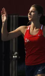 Senior Olga Kirpicheva lost only two games total in singles and doubles.