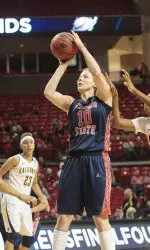 <I>Alex Sheedy has helped lead Fresno State into the NCAA Tournament in her two seasons with the Bulldogs</I>