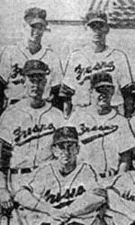Fresno State's Augie Garrido (top right) helped lead the Bulldogs to the 1959 College World Series. He is one of 11 players in college baseball history to play and coach in the CWS.