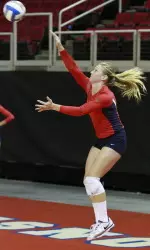 Senior outside hitter Korrin Wild led the 'Dogs in kills (21) and aces (1).