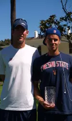 Freshman John Darmstaedter earned the best singles record of the weekend award.