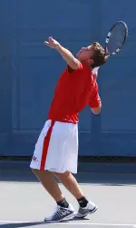 Fresman John Darmstaedter won his singles match at the All-American tournament on Saturday.