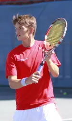 Senior Sam MacNeil won the singles champship at the Bulldog Invitational.