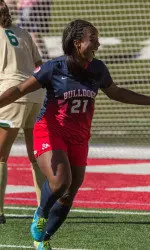Freshman Ashari Hines scored the Bulldogs first hat trick of the 2014 season.