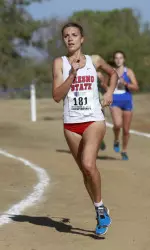 Schwanz was the first finisher for the 'Dogs in the women's race