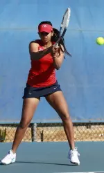 Senior Aishwarya Agrawal dfeated Oregon in the final round of Flight A singles on Sunday.