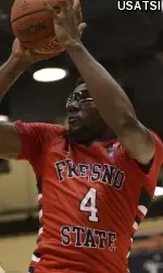 Fresno State sophomore forward Karachi Edo was one of three Bulldogs in double figures in a 73-52 loss at NAU.
