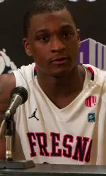 Fresno State junior Marvelle Harris leads the Mountain West in scoring (16.5 ppg) entering Saturday night's game vs. Cal Poly.