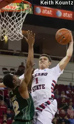 Fresno State's Tyler Johnson is fourth in the MW in scoring (18.2 ppg) during league play.