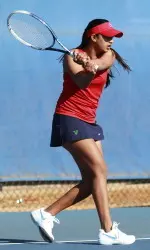 Junior Aishwarya Agrawal won both of her singles matches this weekend.