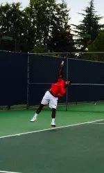 Sai Kartik Nakireddi won his match in straight sets on court two.