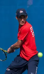 Ethan Lopez won the match point on court six for the Bulldogs.