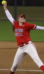 Sophomore Hannah Harris retired all 11 batters she faced Sunday in her 3.2 innings en route to her first game finished of the campaign.