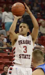 Cezar Guerrero scored 15 points in Fresno State's 72-56 win over Princeton in the CBI Quarterfinals.