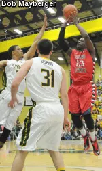 Fresno State's offensive attack was stymied by frequent whistles and Siena's aggressive defensive press.