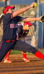 Sophomore Hannah Harris allowed a season-low two hits among her 12 starts on the season, while her four strikeouts tied a career high.