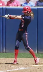 Junior center fielder Brenna Moss raised her batting average in league play to .434, and is 18-for-20 in steal attempts vs. MW catchers.