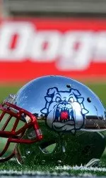 Fresno State's new chrome helmet