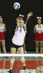 Senior middle blocker Katie Pearson ranked 12th in the MW last year in conference play in aces per set (0.23 p/s).