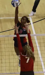 With her 10 kills Saturday evening, junior Zana Bowens claimed her 11th double-digit kill tally of the season Saturday vs. CSUB.