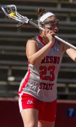 Senior Marcy Levatino led the 'Dogs with a hat trick off of four goals and two assists.