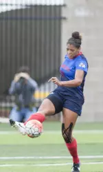 Junior Angie Weiner was instrumental on the back line for the Bulldogs