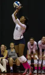 Zana Bowens logged her ninth double-double of the season.