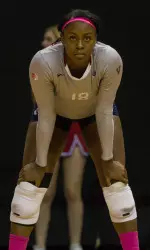 Senior Zana Bowens tallied her 10th double-double of the season.