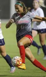 Sophomore forward Myra Delgadillo scored her sixth goal of the season