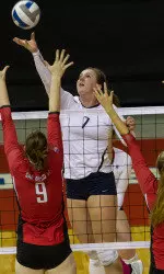 Carly Scarbrough had a team-high of 12 kills against the Falcons on Thursday.