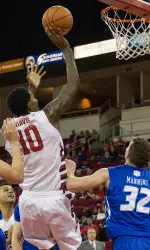 Senior forward Alex Davis posted six points and eight rebounds in his last home game at the Save Mart Center.
