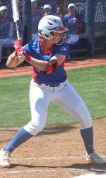 Paige Gumz gave the 'Dogs an early lead with a two-run home run on Sunday.