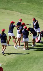 Ly with her teammates after winning the Fresno State Classic in October