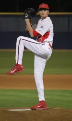 Junior pitcher Jimmy Lambert tossed eight innings in Saturday's 6-3 win over Air Force limiting the Falcons to two earned runs.