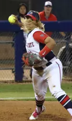 Third baseman Alyssa Villalpando collected 4 RBI's on a double and home run Sunday.